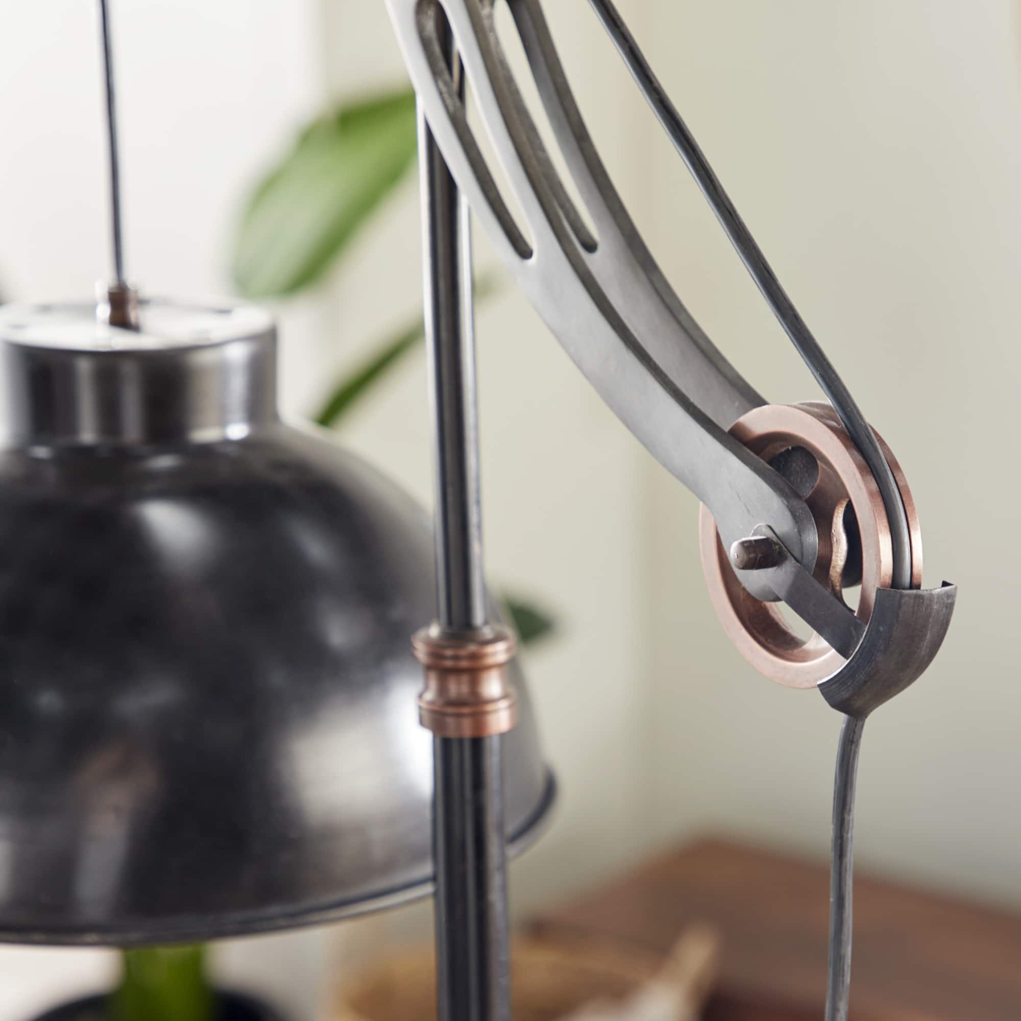 79" Black Metal Industrial Floor Lamp